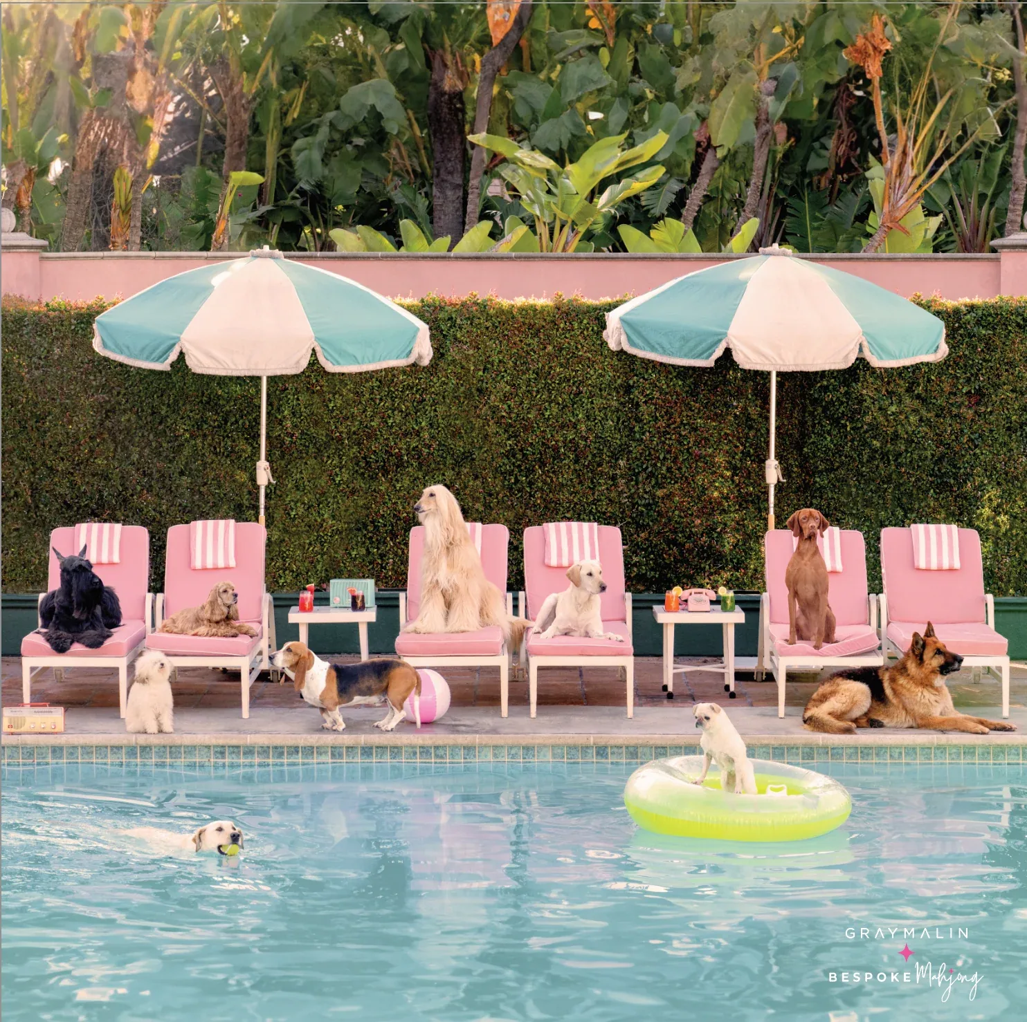 Gray Malin Getaway Dogs 双面麻将垫