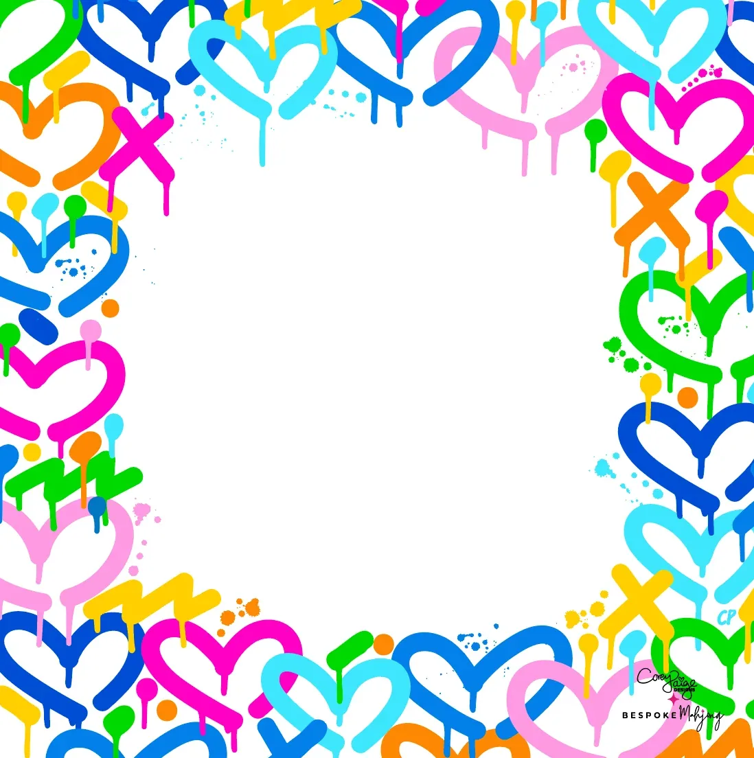 DOUBLE-SIDED MAT | Double the Fun/Bespoke x Corey Paige - ELECTRIC LOVE MAT