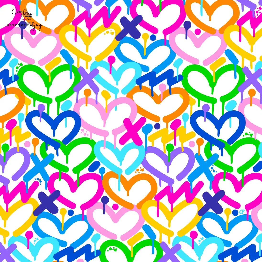 DOUBLE-SIDED MAT | Double the Fun/Bespoke x Corey Paige - ELECTRIC LOVE MAT