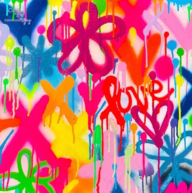 Corey Paige Graffiti Street Double-Sided Mahjong Mat