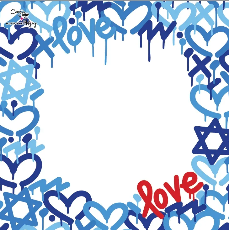 Corey Paige Holiday Love Double-Sided Mahjong Mat - Blue