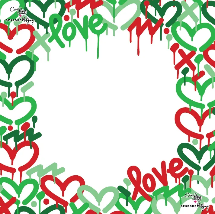 Corey Paige Holiday Love Double-Sided Mahjong Mat - Red & Green