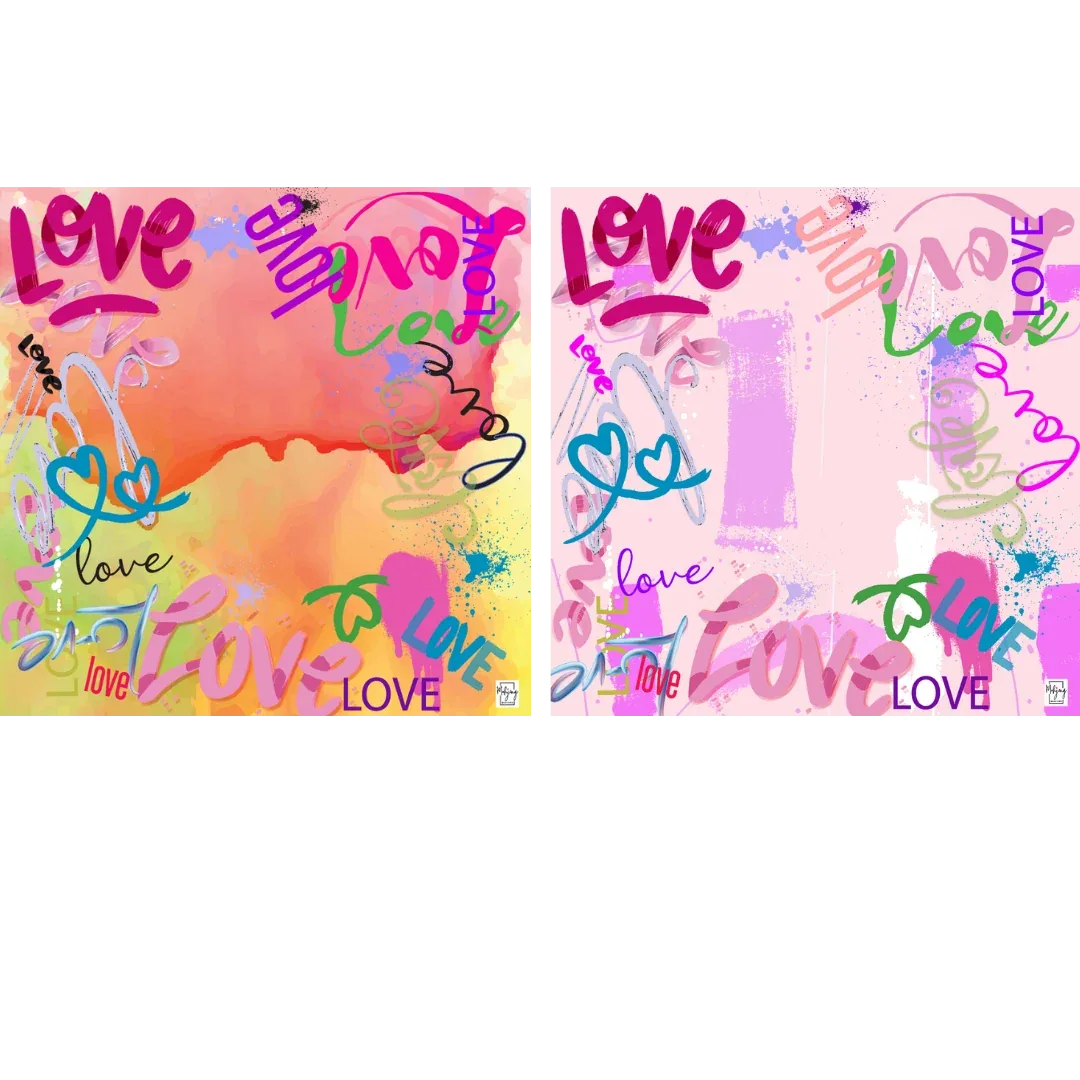 DOUBLE-SIDED MAT | Double the Fun/Love Graffiti Mat