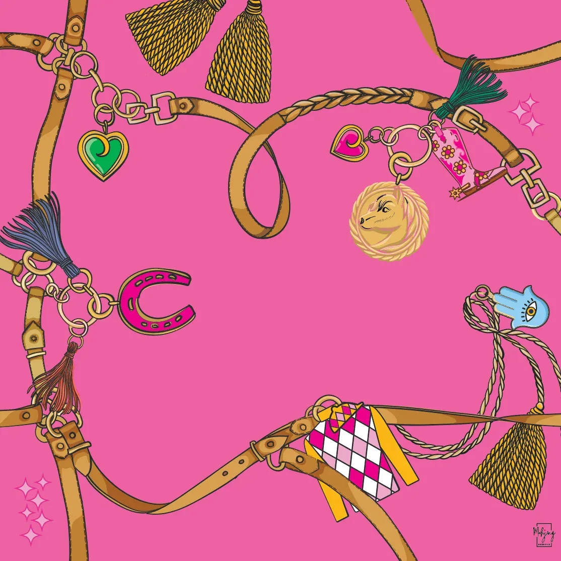 DOUBLE-SIDED MAT | Double the Fun/YEAR OF THE HORSE MAT - BUBBLEGUM