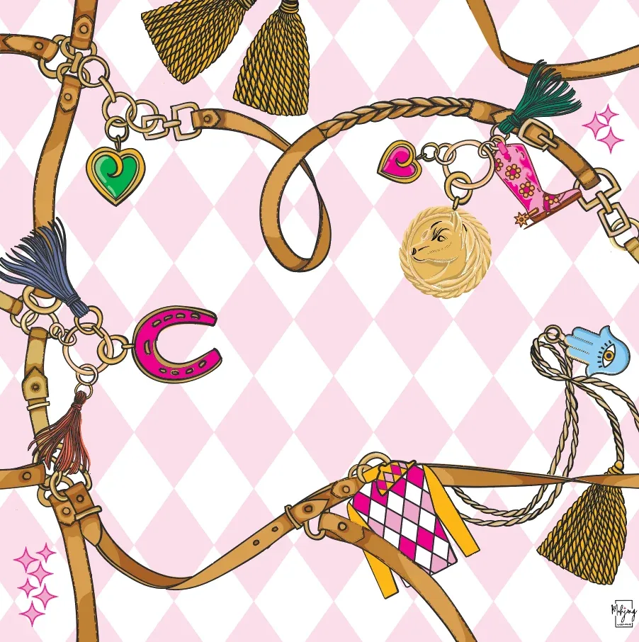DOUBLE-SIDED MAT | Double the Fun/YEAR OF THE HORSE MAT - HARLEQUIN