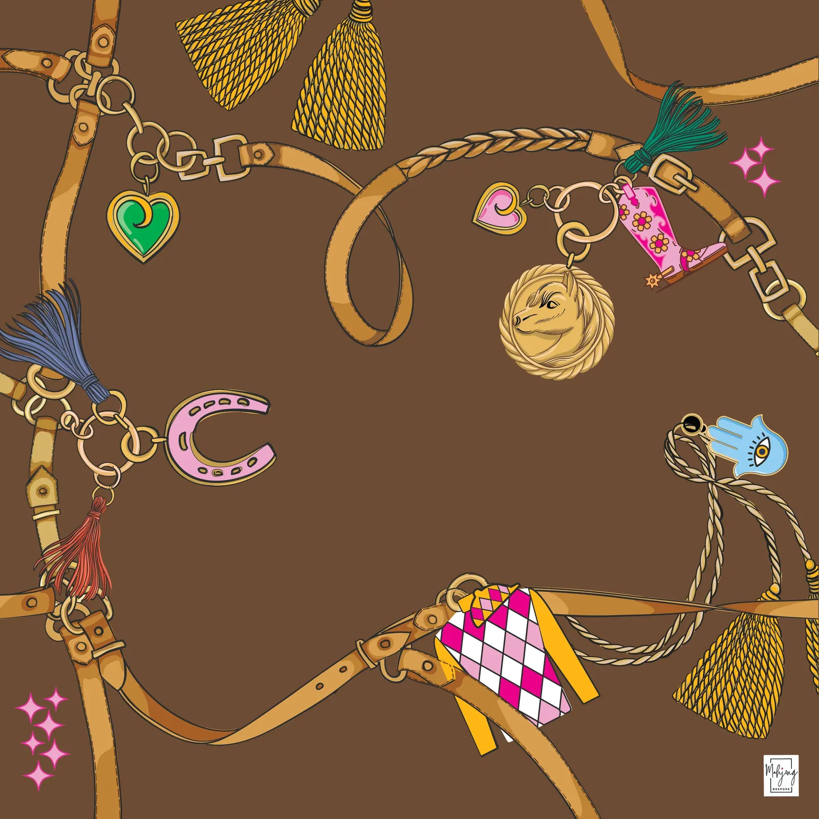 DOUBLE-SIDED MAT | Double the Fun/YEAR OF THE HORSE MAT - HARLEQUIN