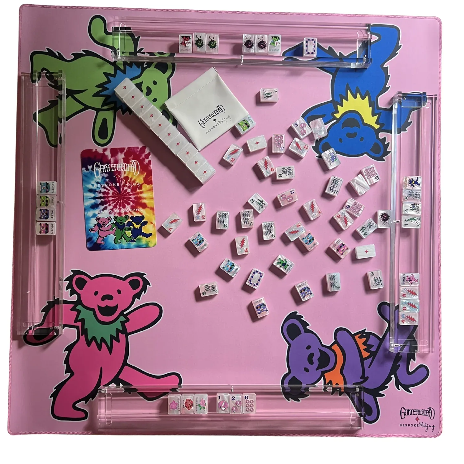 Grateful Dead x Bespoke Mahjong DOUBLE-SIDED MAT - DANCING BEARS
