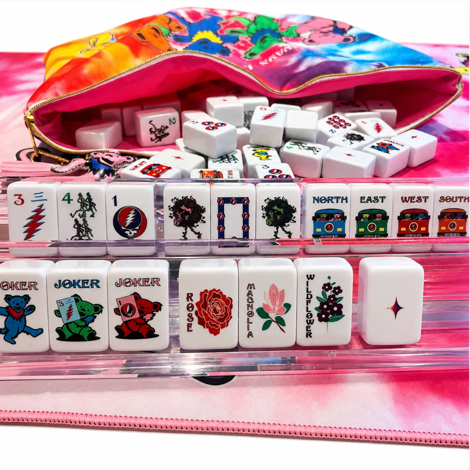 Grateful Dead x Bespoke Mahjong DOUBLE-SIDED MAT - DANCING BEARS