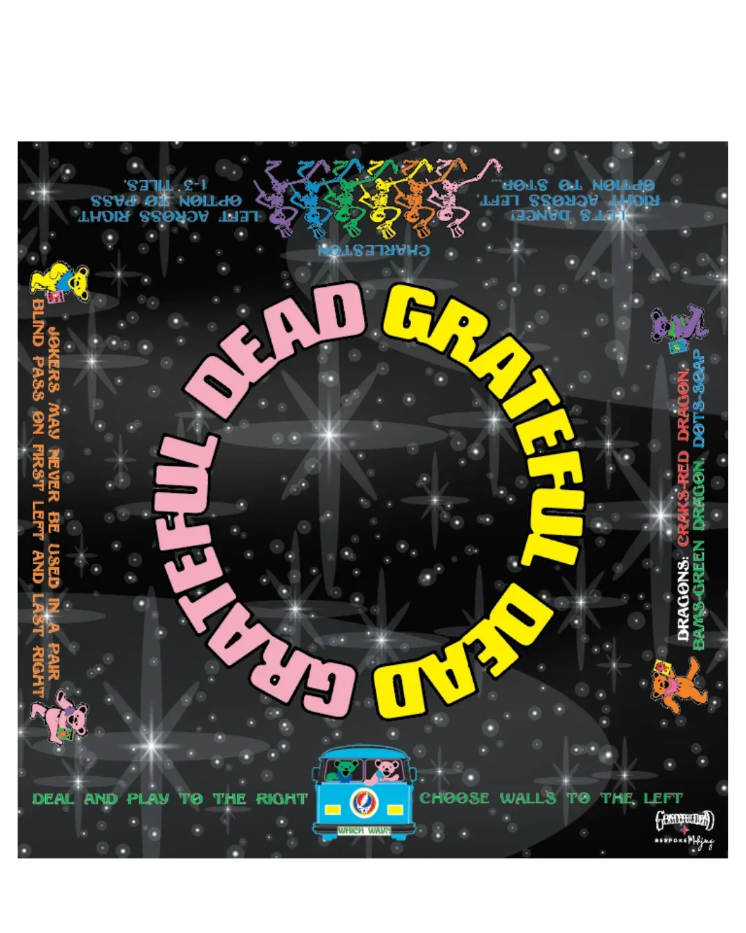 Grateful Dead x Bespoke Mahjong DOUBLE-SIDED MAT - SUNSHINE TO STARLIGHT