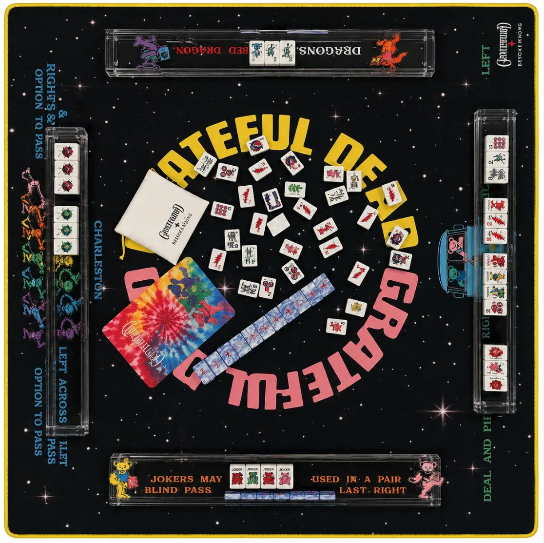 Grateful Dead x Bespoke Mahjong DOUBLE-SIDED MAT - SUNSHINE TO STARLIGHT