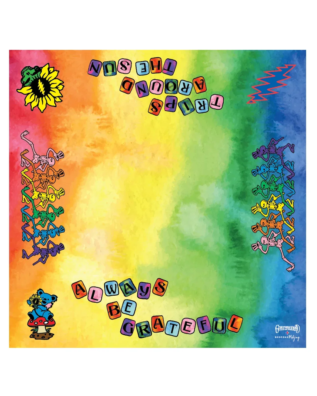 Grateful Dead x Bespoke Mahjong DOUBLE-SIDED MAT - TIE DYE DREAM