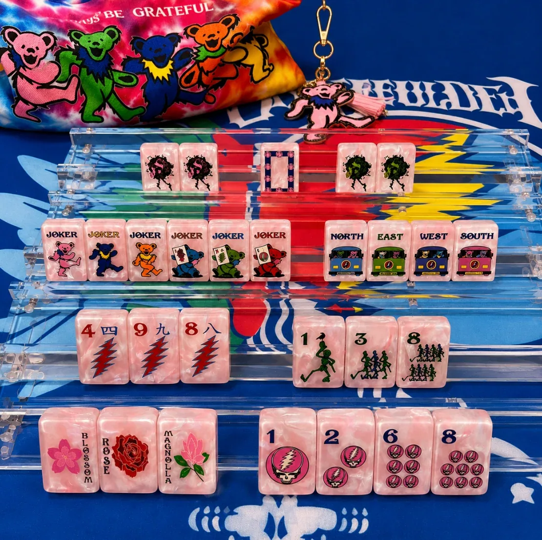 Grateful Dead x Bespoke 美国麻将牌｜Rose Pink Tie Dye Pearl