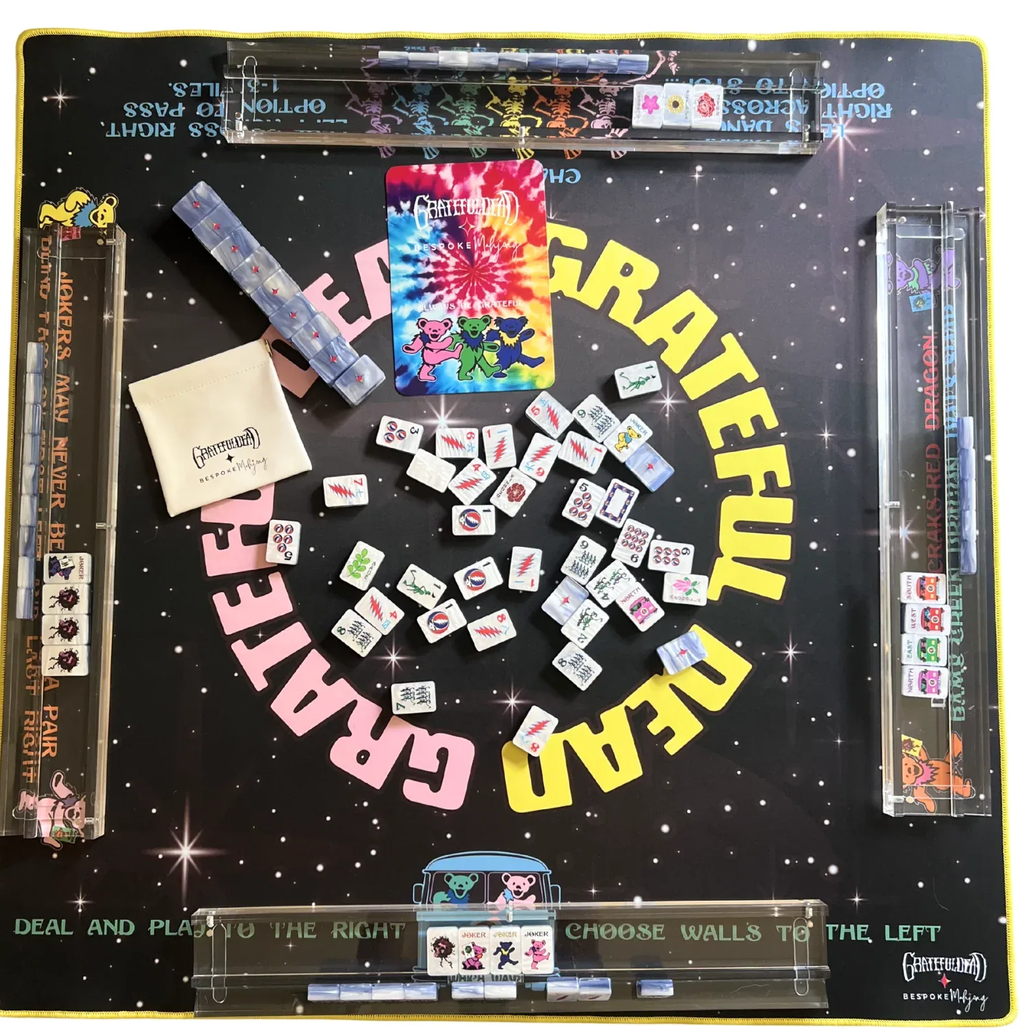 Grateful Dead x Bespoke Mahjong - STEALIE BLUE TIE DYE PEARL