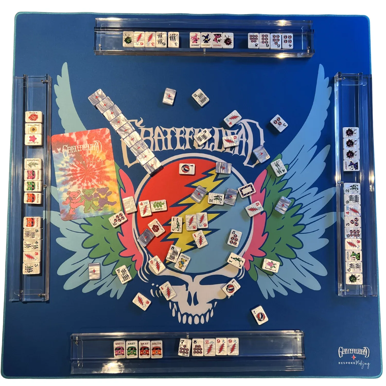 Grateful Dead x Bespoke Mahjong - STEALIE BLUE TIE DYE PEARL