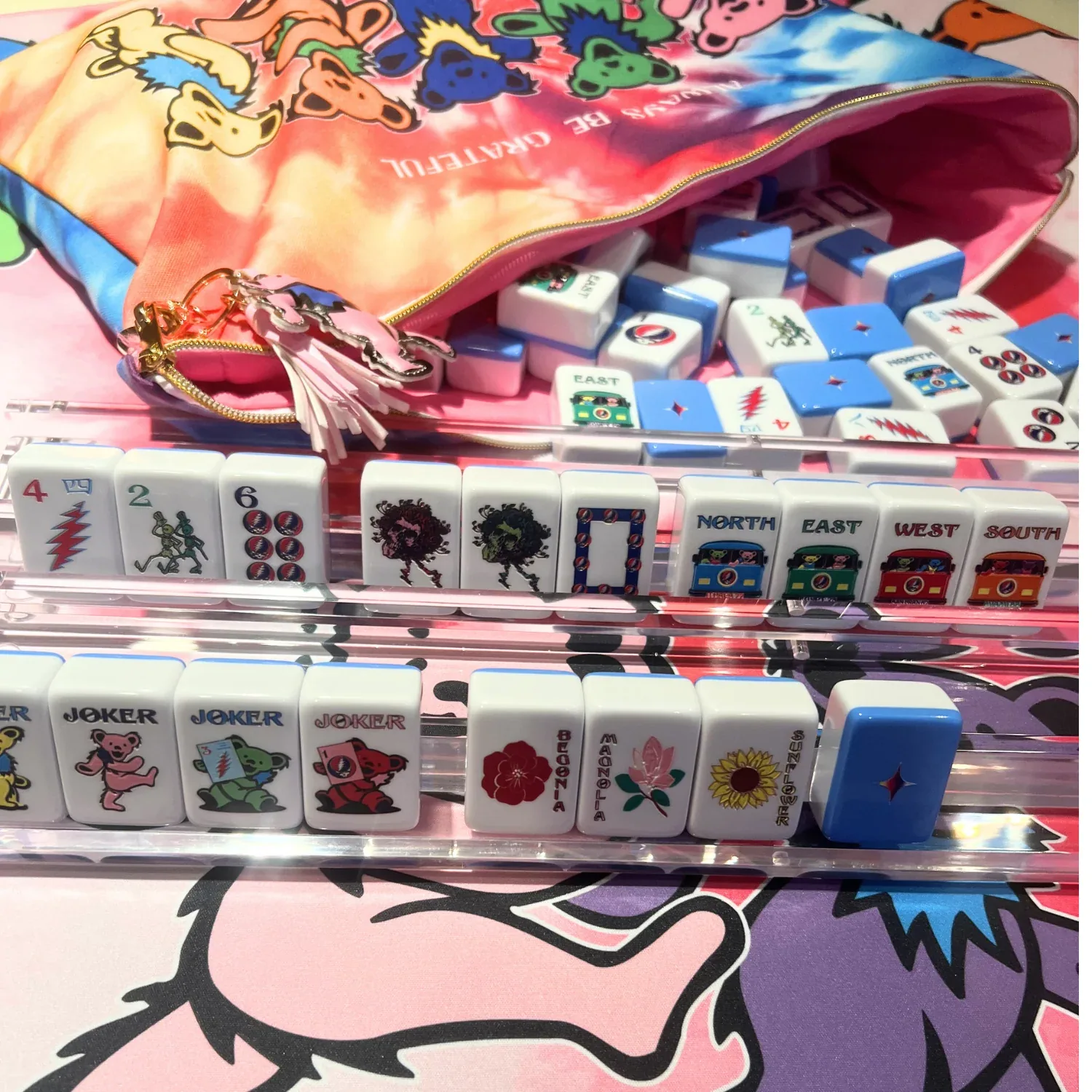 Grateful Dead x Bespoke XL Mega 美国麻将牌｜Stealie Blue