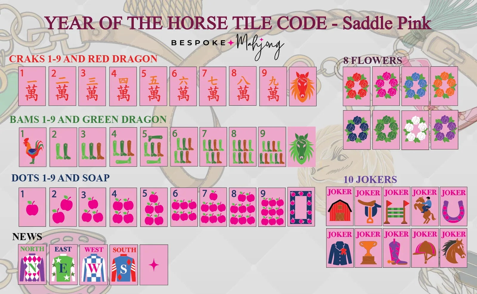 YEAR OF THE HORSE - SADDLE PINK