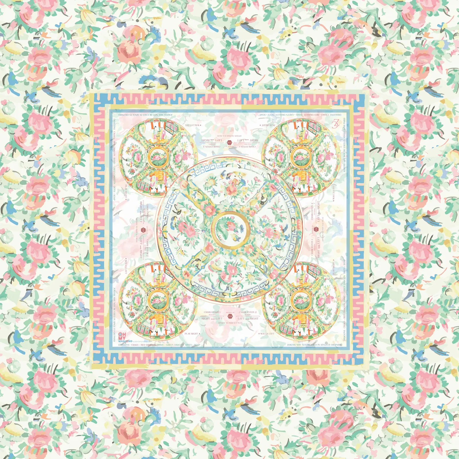 Aristocrat Mahjong Tablecloth