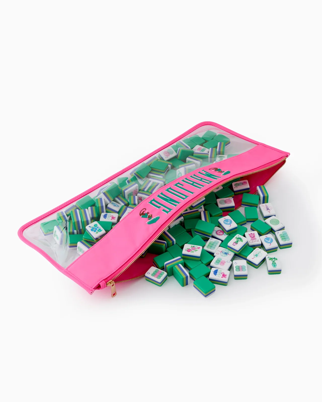 Pink Monkey Mahjong Bag