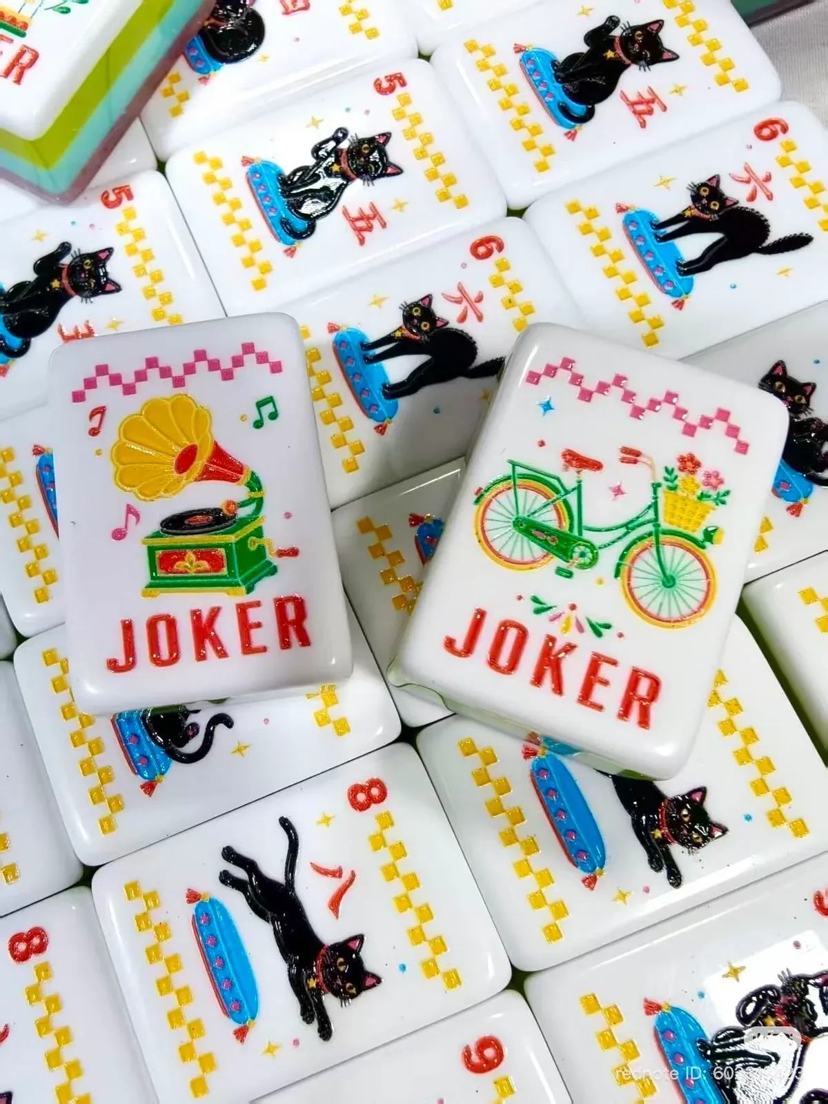 Cat summer Mahjong Tiles Set