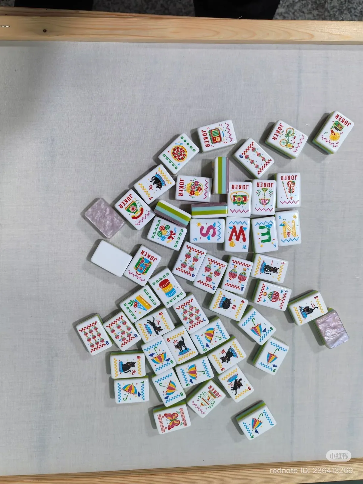 Cat summer Mahjong Tiles Set