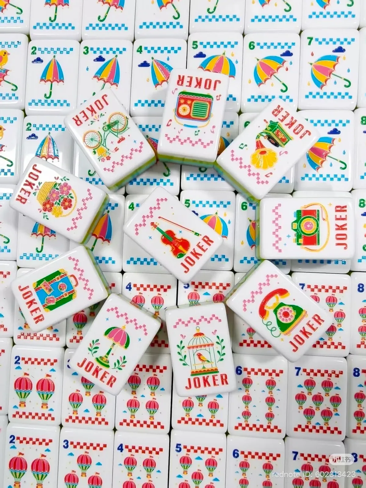 Cat summer Mahjong Tiles Set