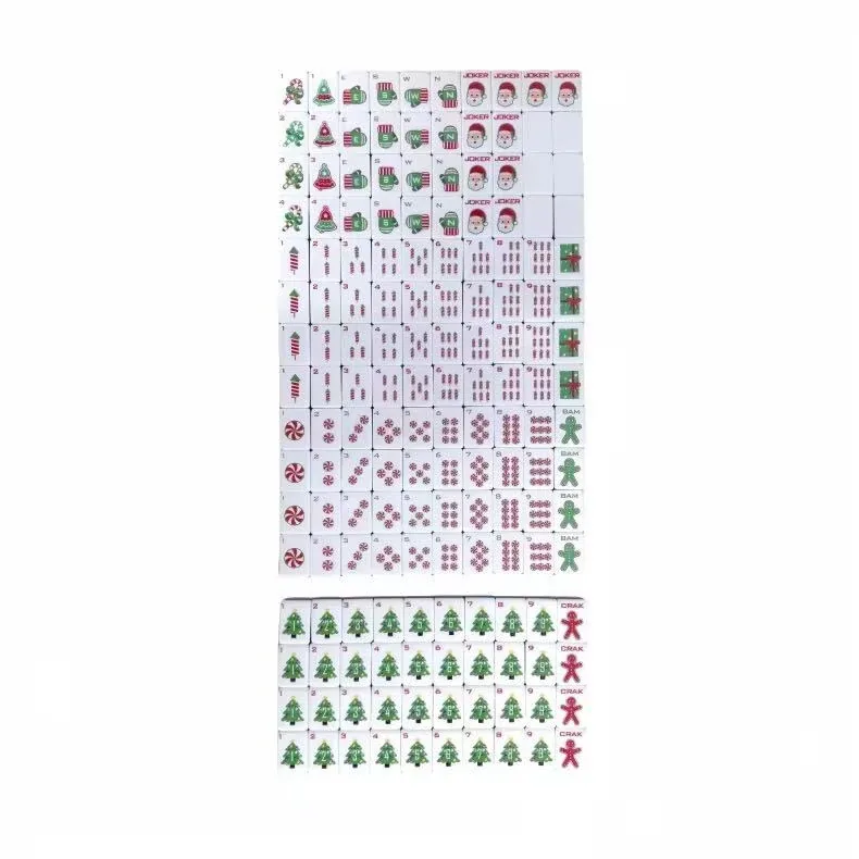 Christmas American Mahjong Tiles Set