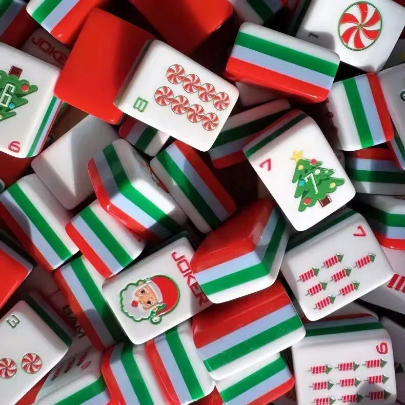 Christmas American Mahjong Tiles Set