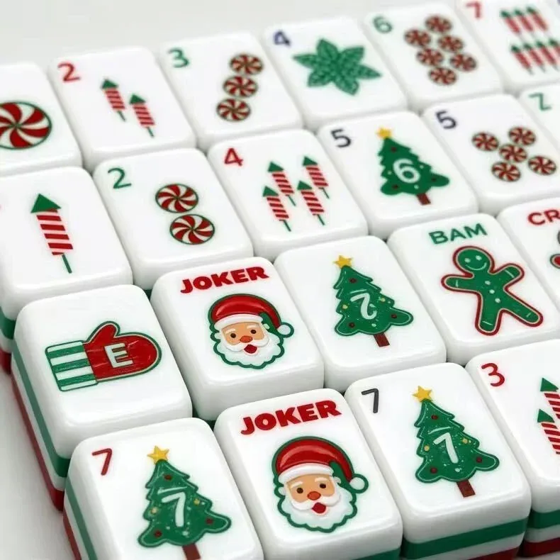 Christmas American Mahjong Tiles Set