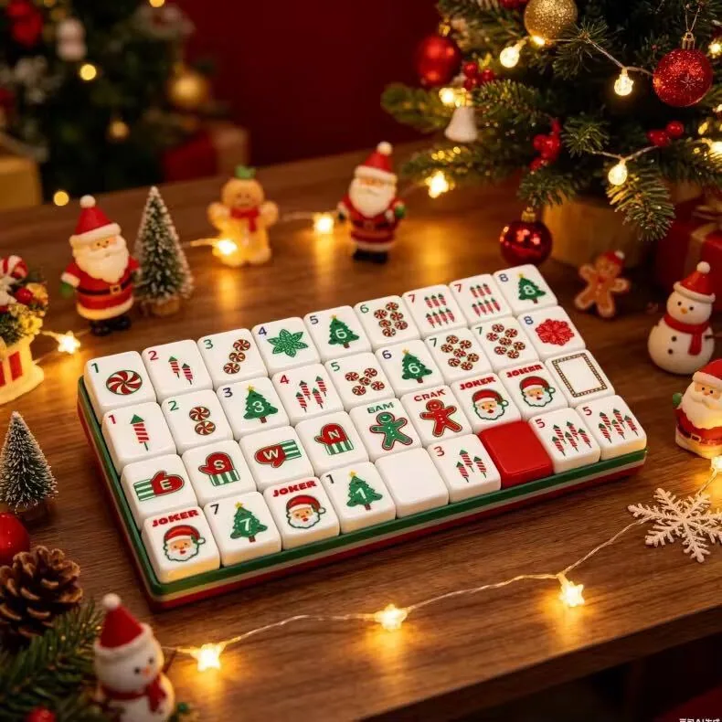 Christmas American Mahjong Tiles Set