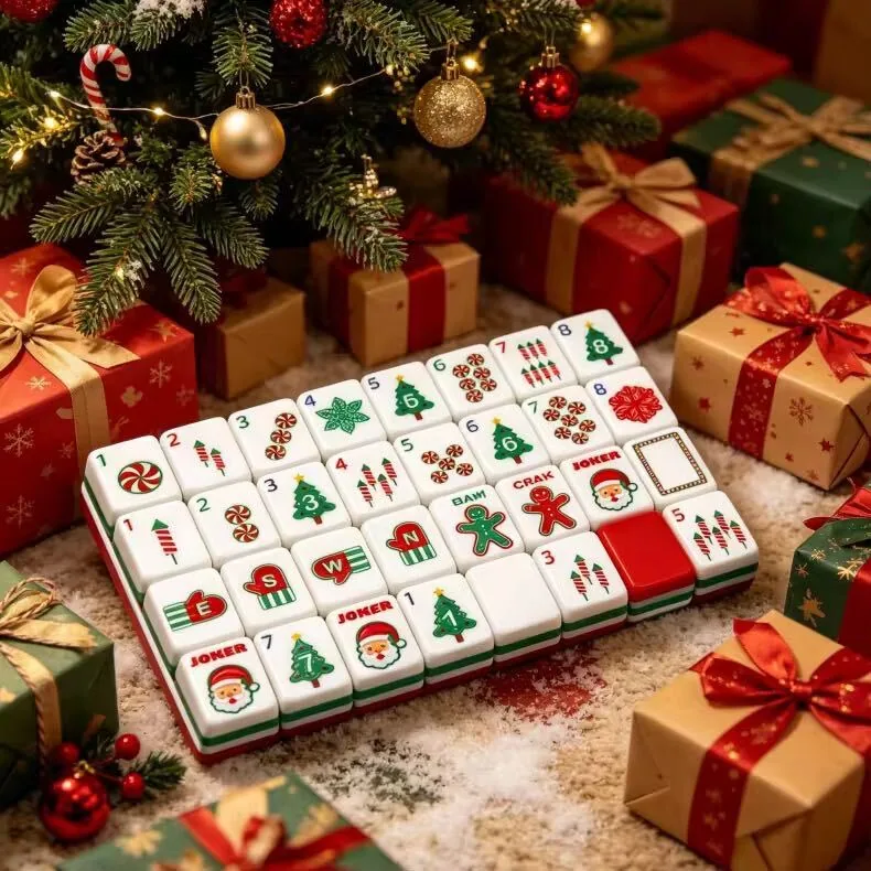 Christmas American Mahjong Tiles Set