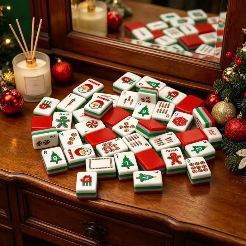 Christmas American Mahjong Tiles Set