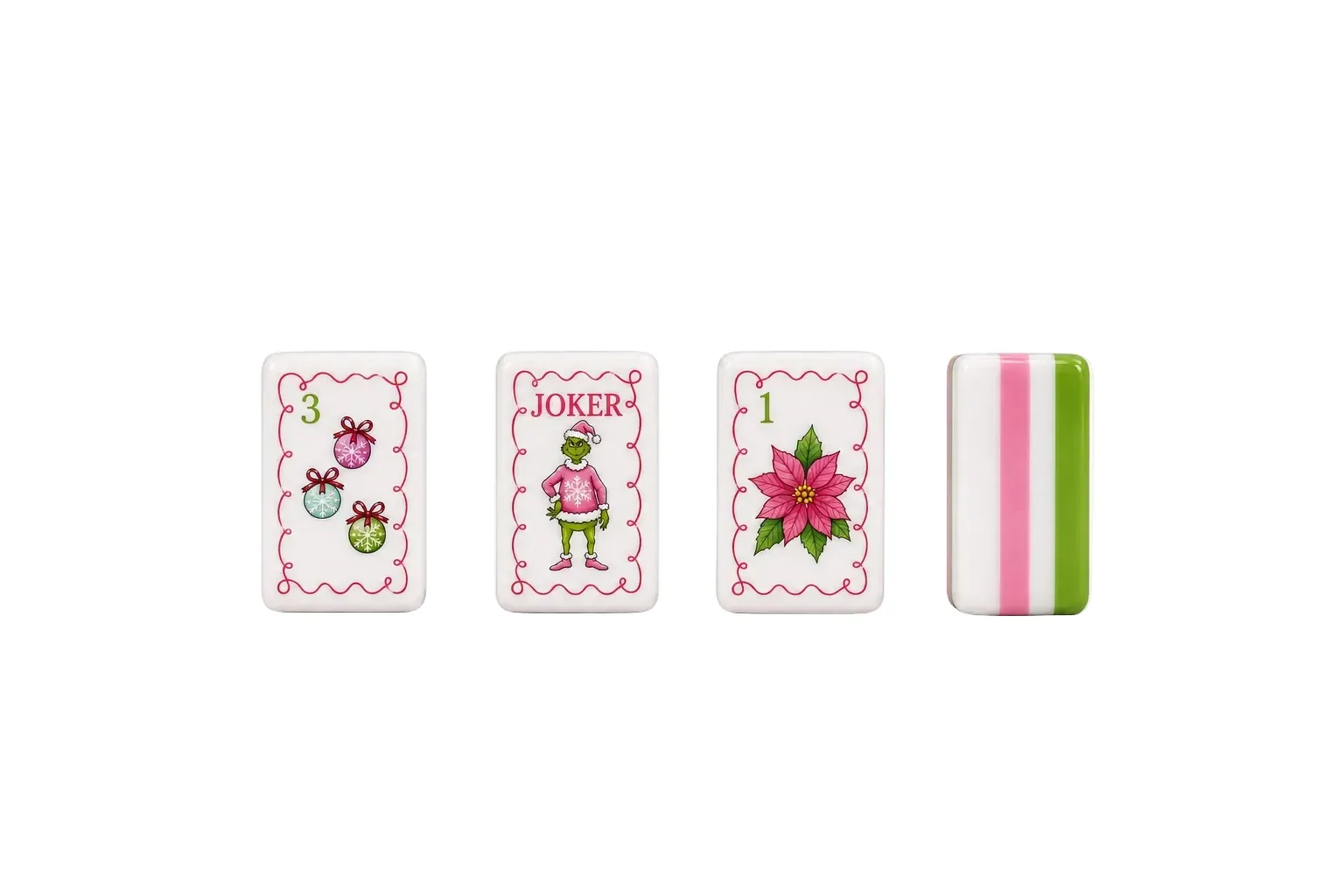 Christmas Grinch American Mahjong Tiles Set