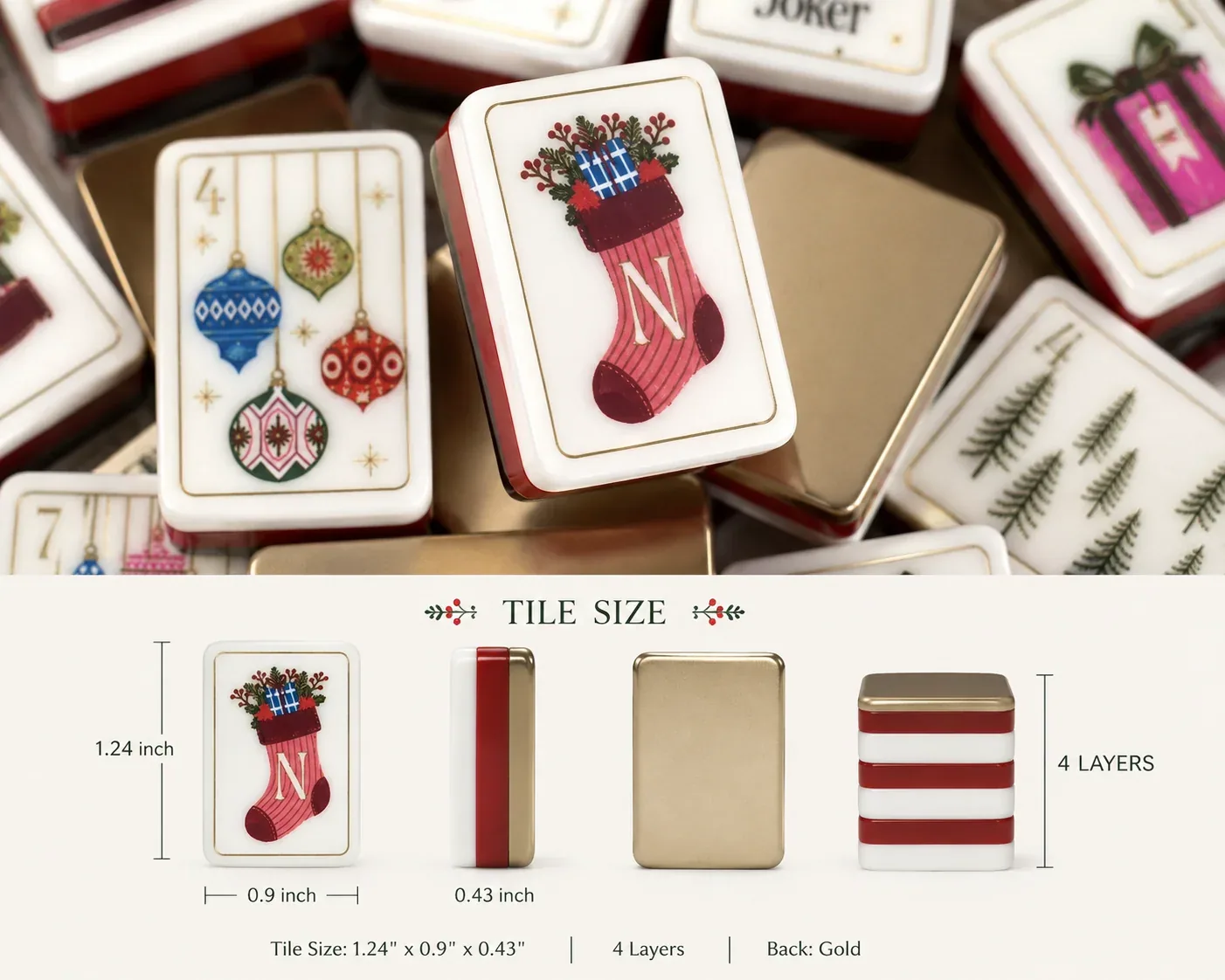 Christmas Nutcracker American Mahjong Tiles Set