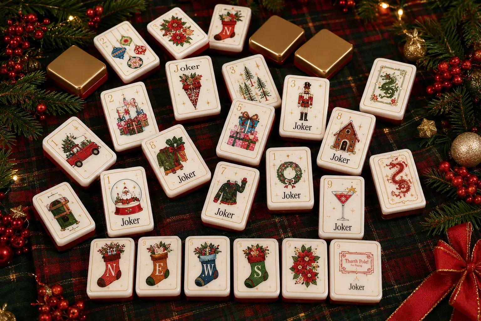 Christmas Nutcracker American Mahjong Tiles Set
