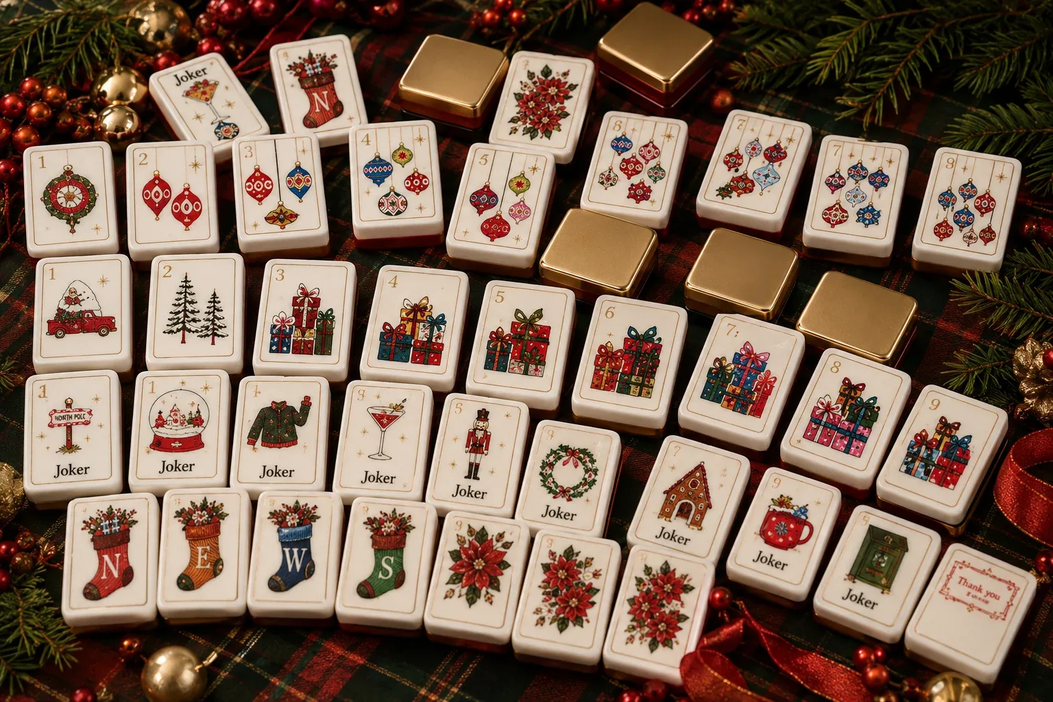 Christmas Nutcracker American Mahjong Tiles Set