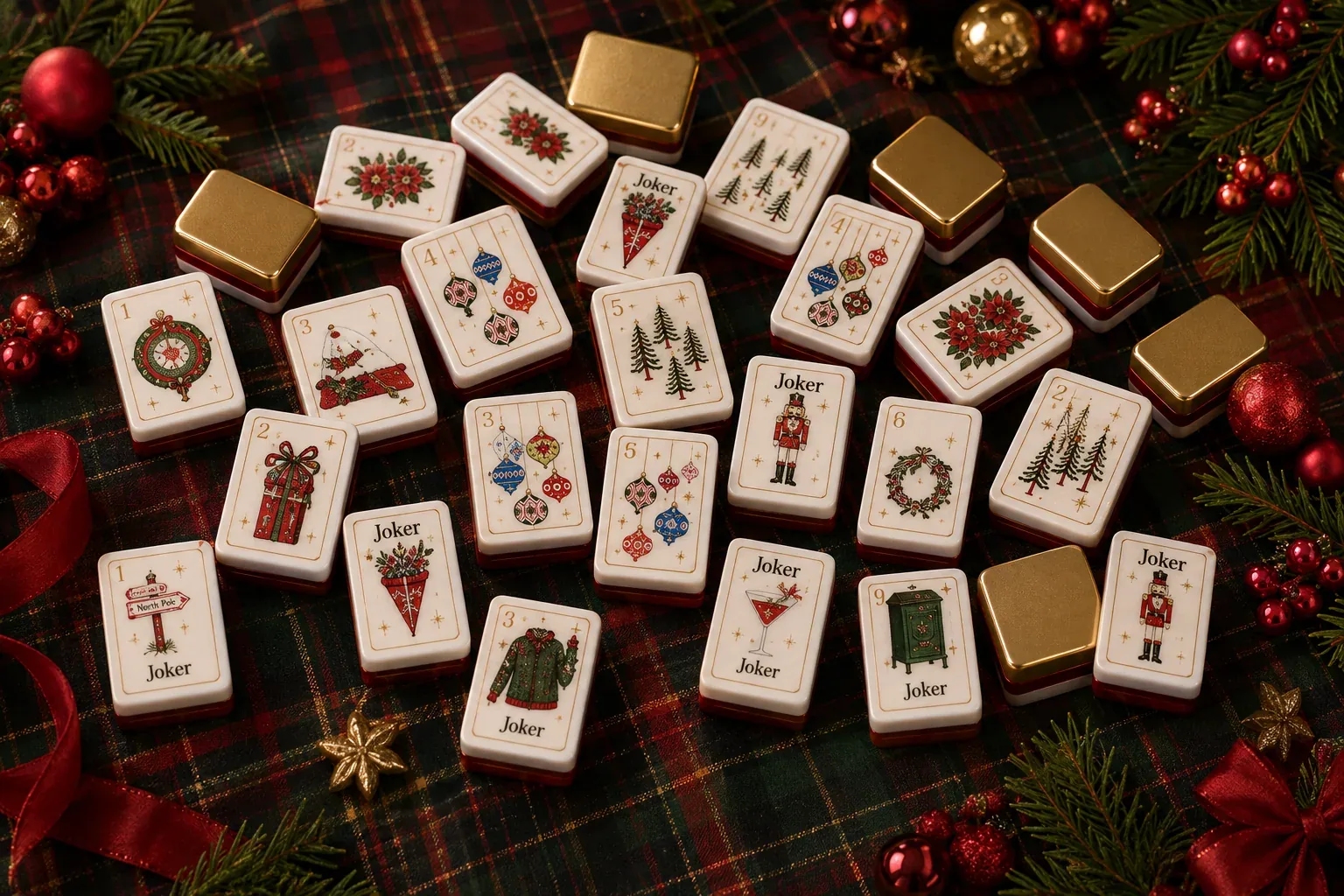 Christmas Nutcracker American Mahjong Tiles Set