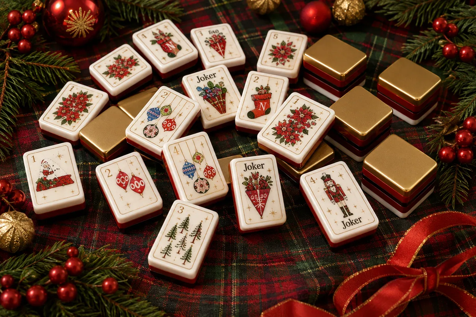 Christmas Nutcracker American Mahjong Tiles Set