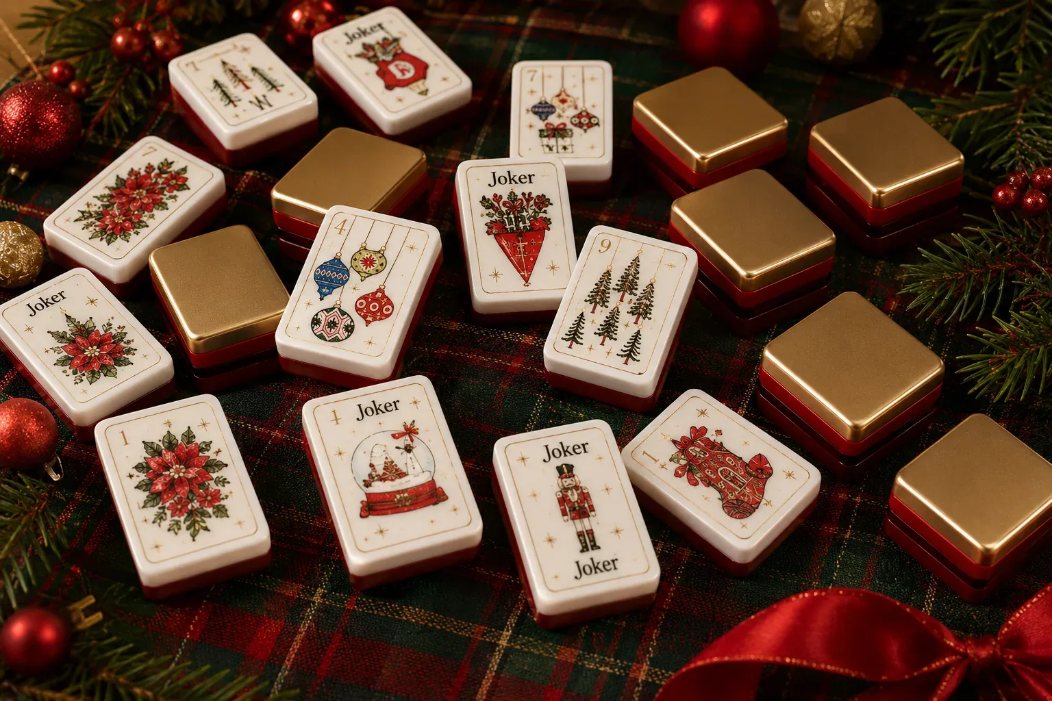 Christmas Nutcracker American Mahjong Tiles Set