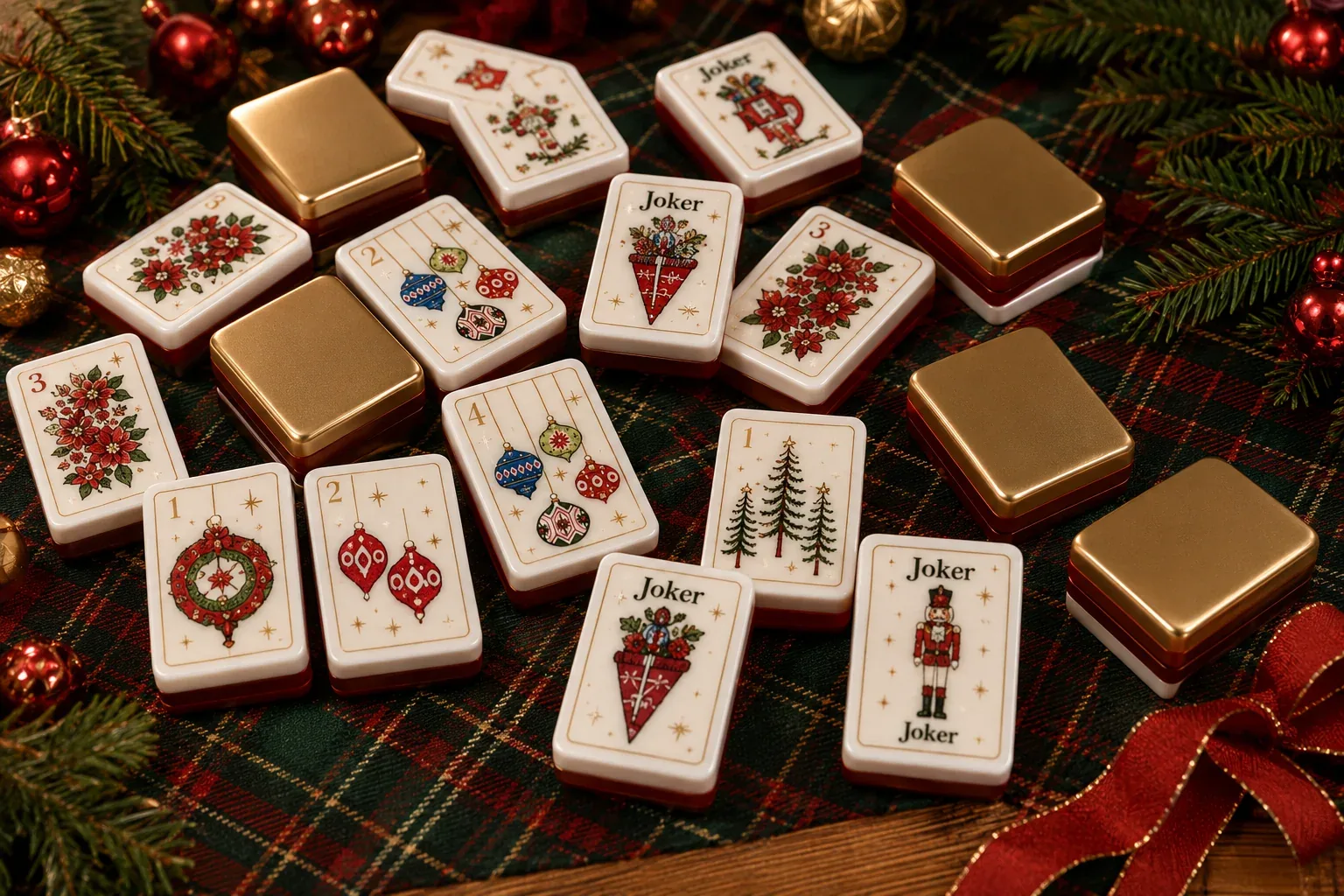 Christmas Nutcracker American Mahjong Tiles Set