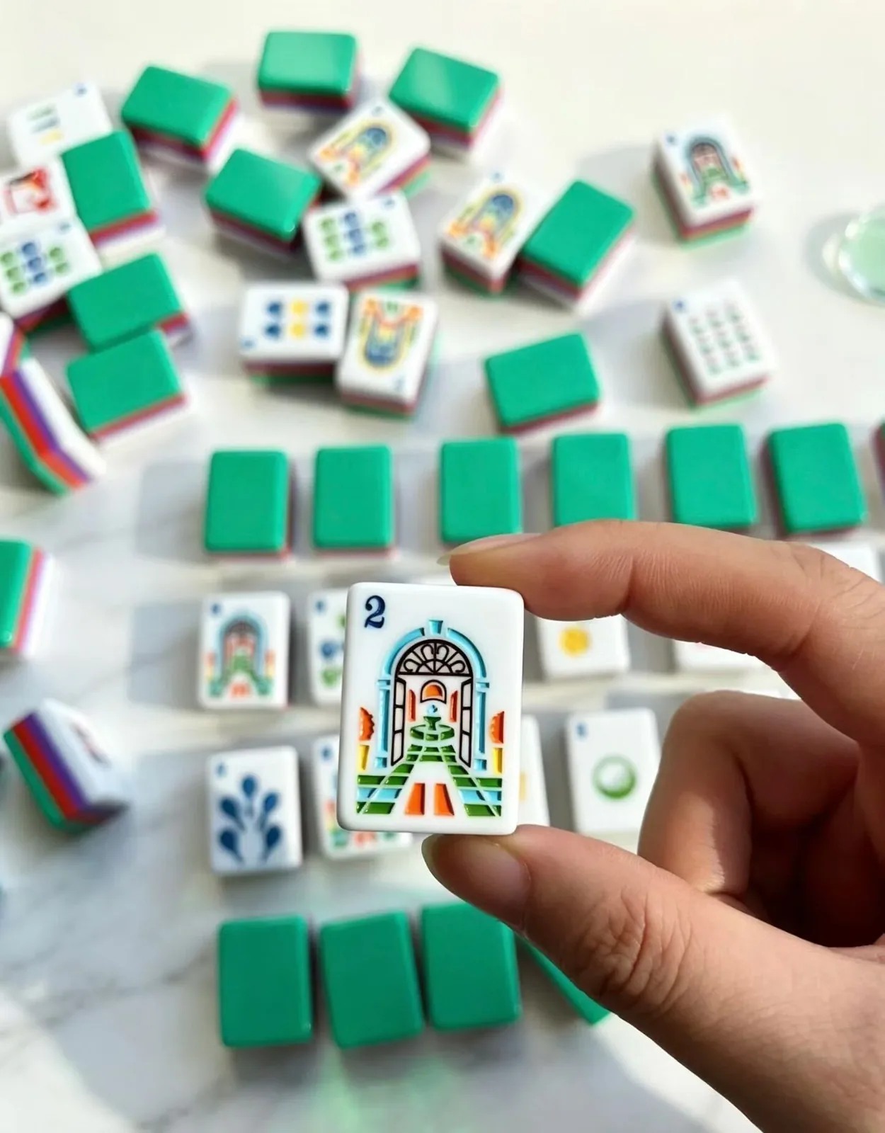 Country Club Themed Mahjong Tile Set