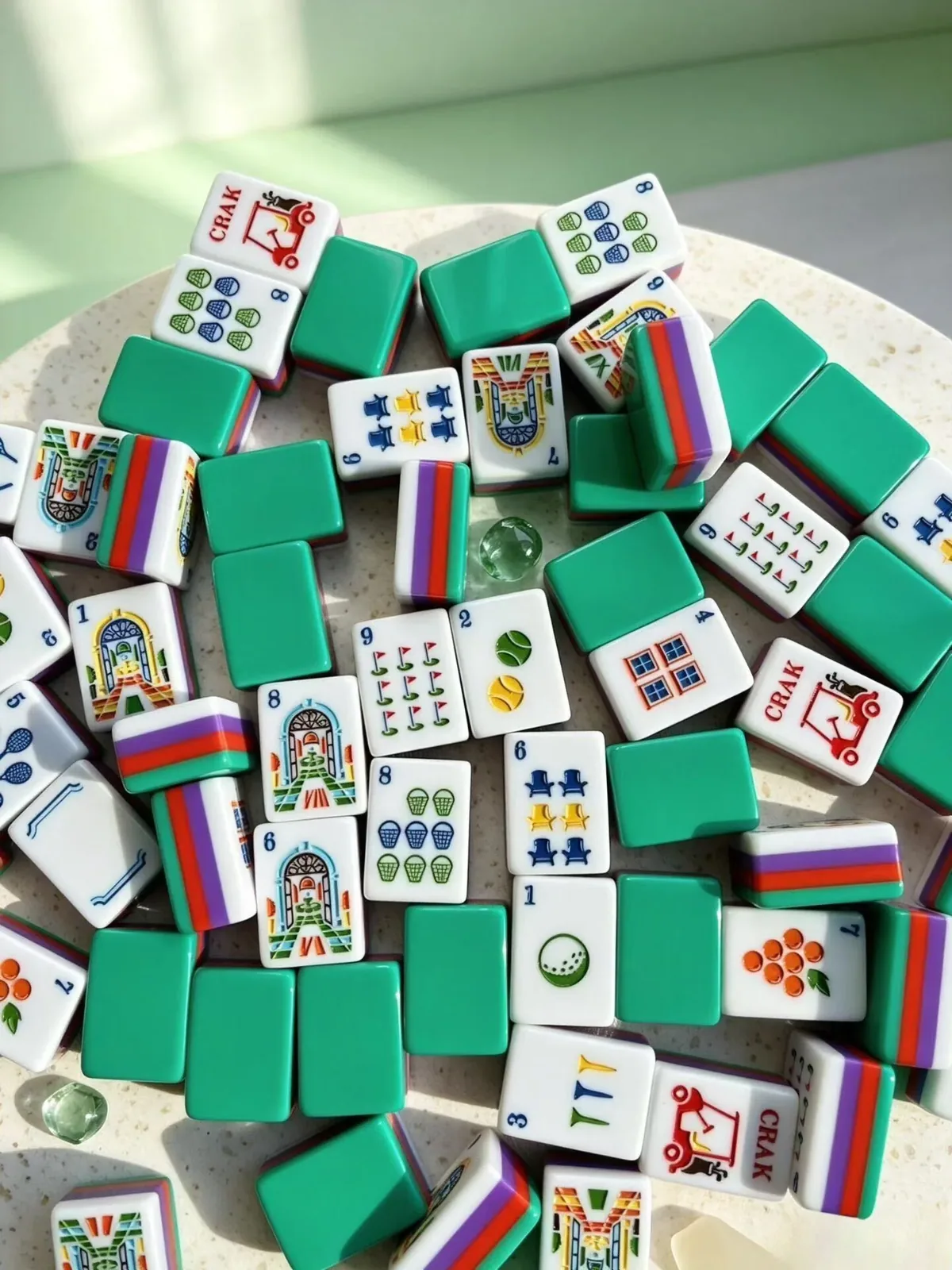 Country Club Themed Mahjong Tile Set