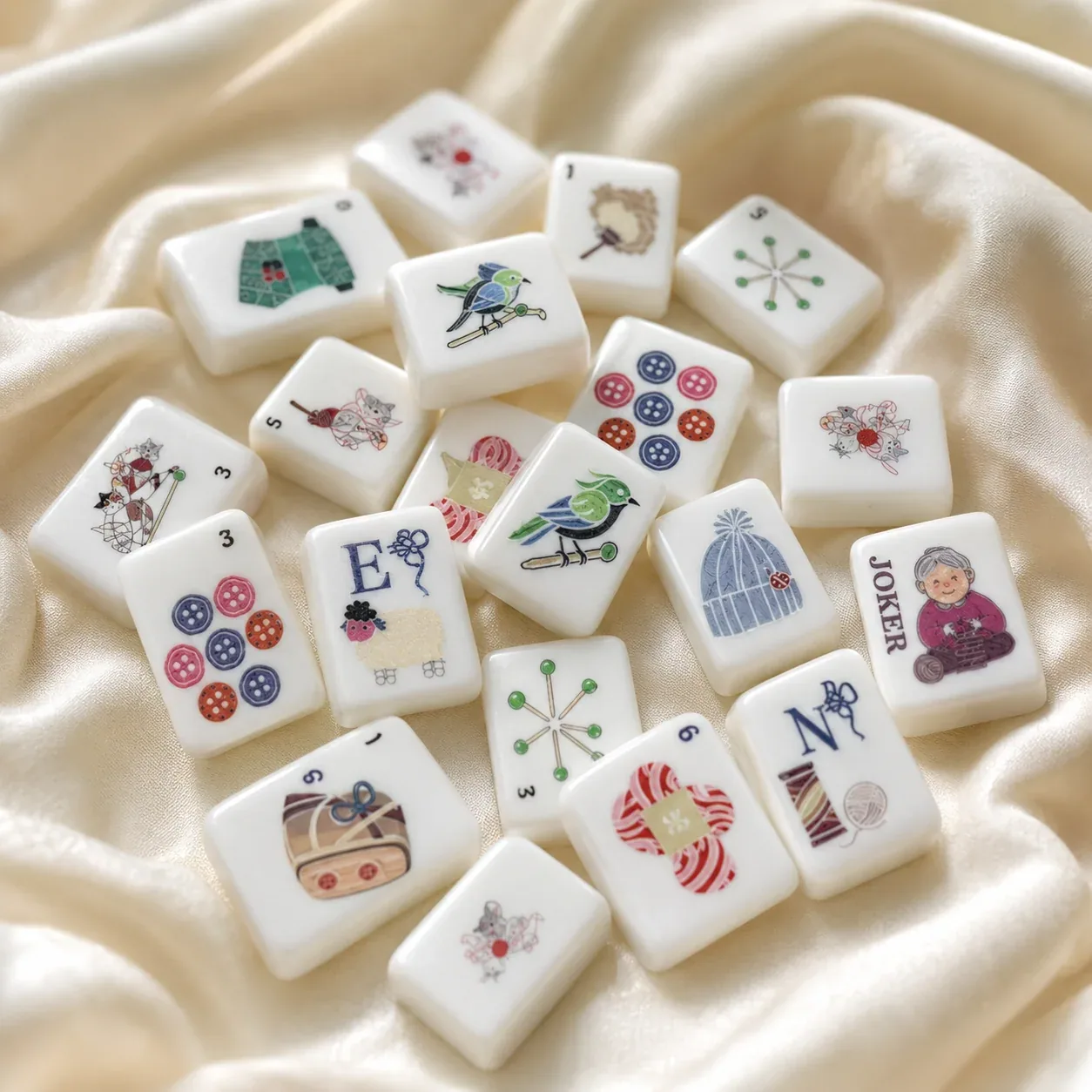 Cozy Knits Mahjong Tile Set