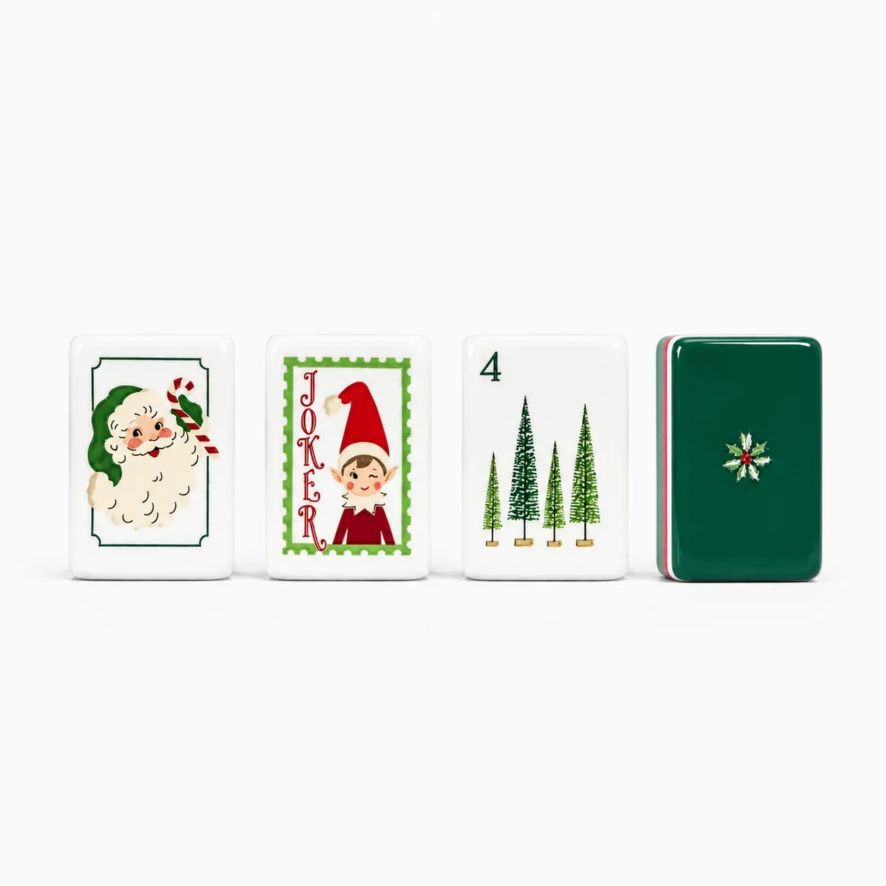 Elves & Festive Christmas American Mahjong Tiles Set