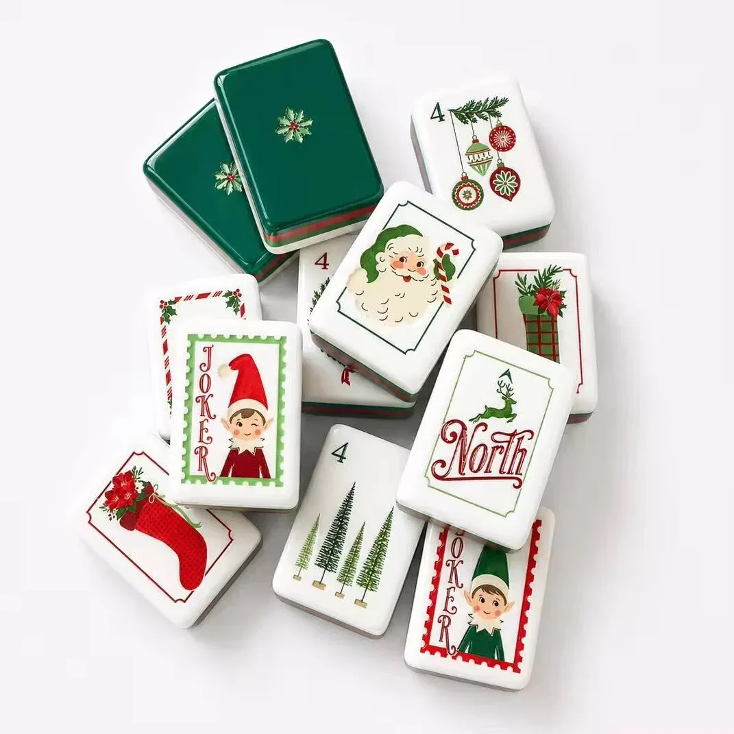 Elves & Festive Christmas American Mahjong Tiles Set