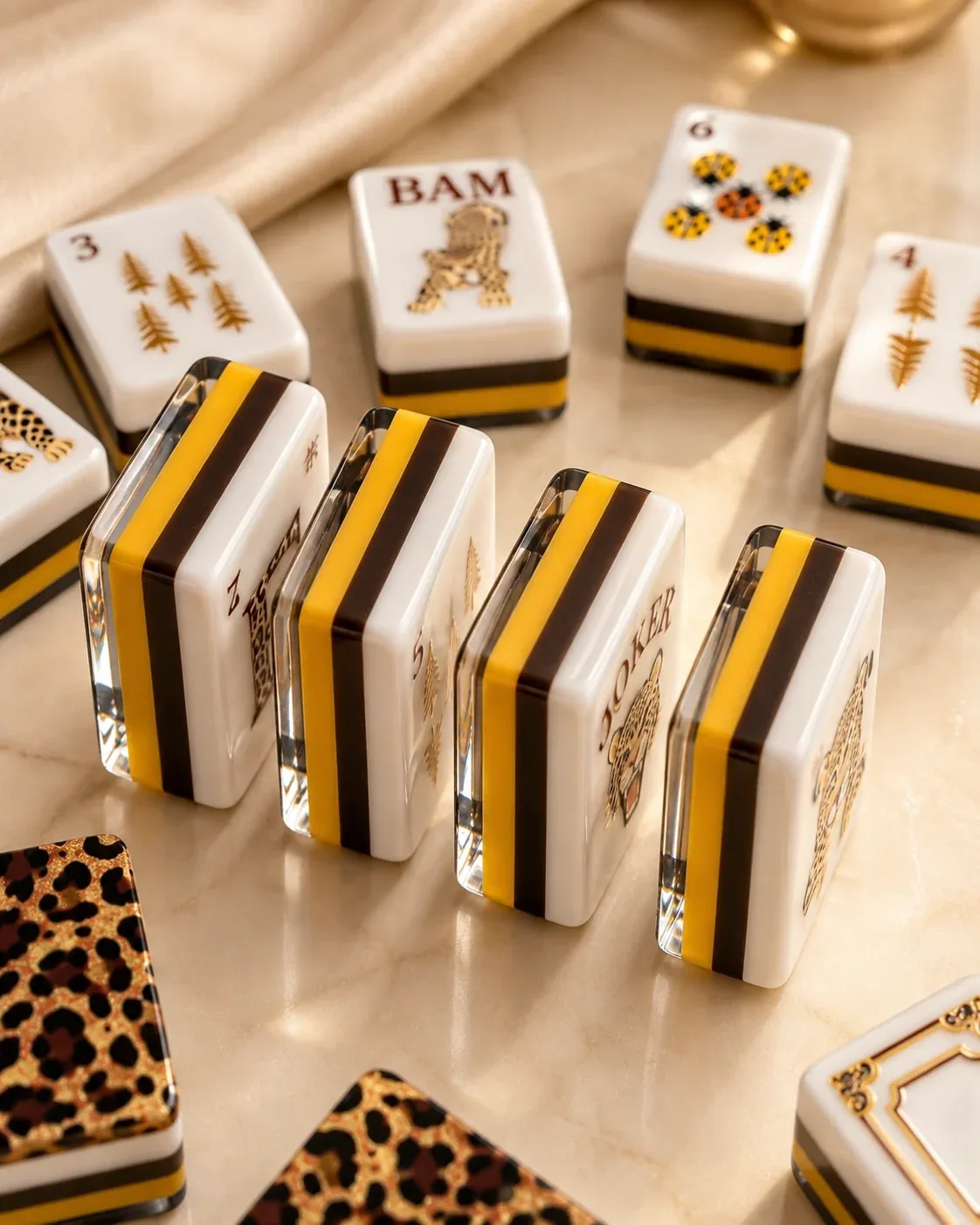 Leopard Luxury Mahjong Tiles Set