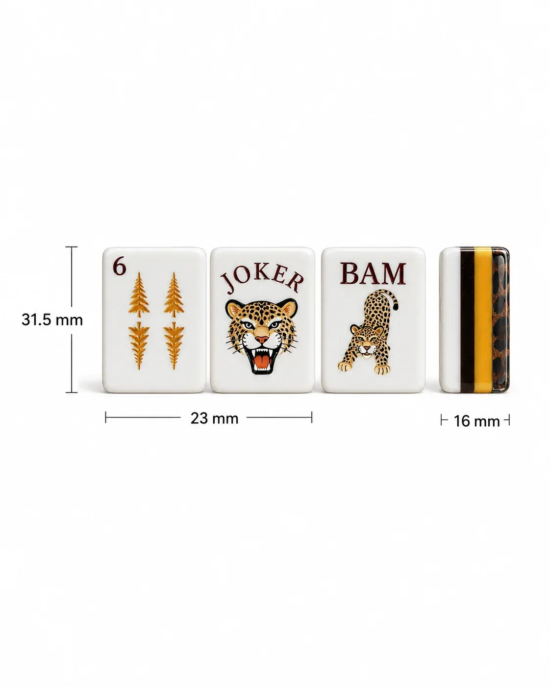 Leopard Luxury Mahjong Tiles Set