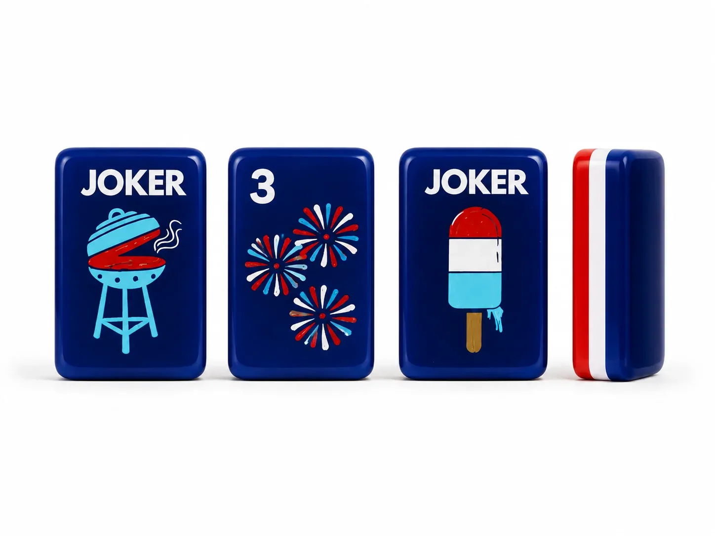 Patriotic Flag American Mahjong Tiles Set