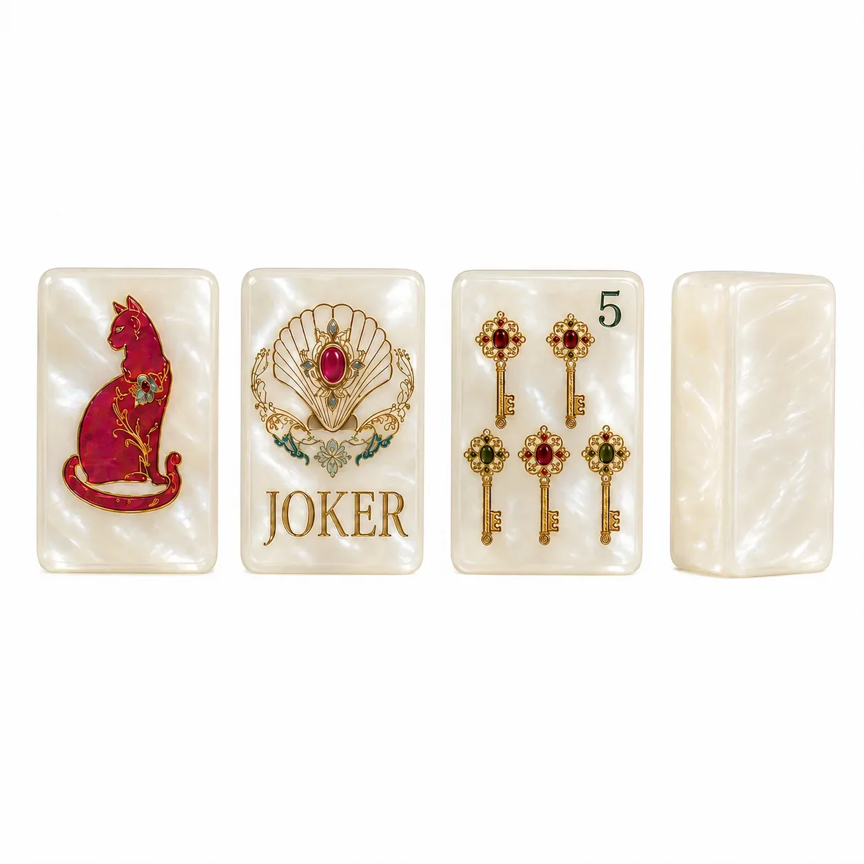 Pearl Animal American Mahjong Tiles Set