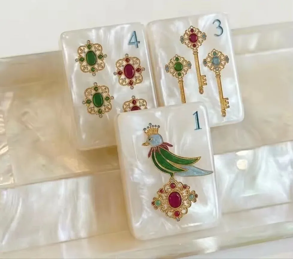 Pearl Animal American Mahjong Tiles Set
