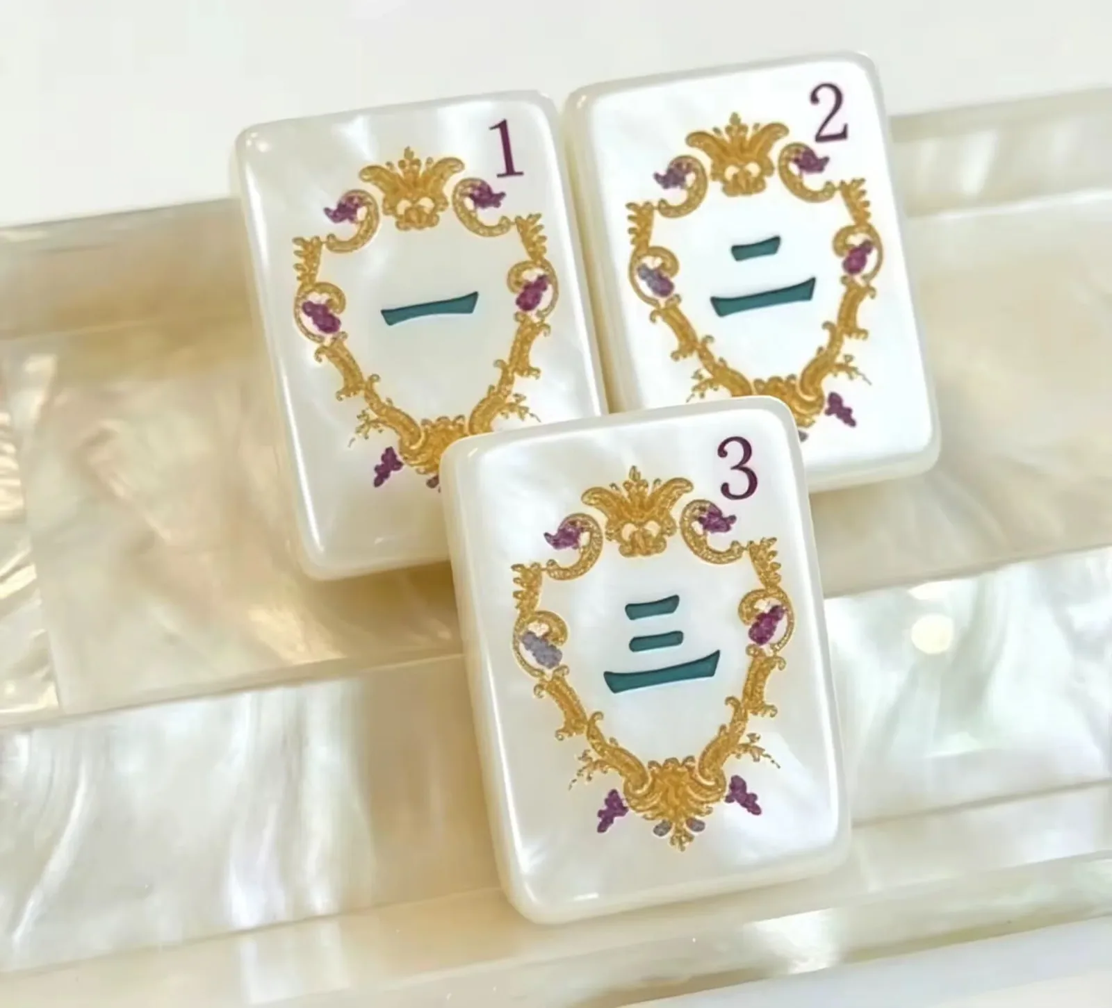Pearl Animal American Mahjong Tiles Set